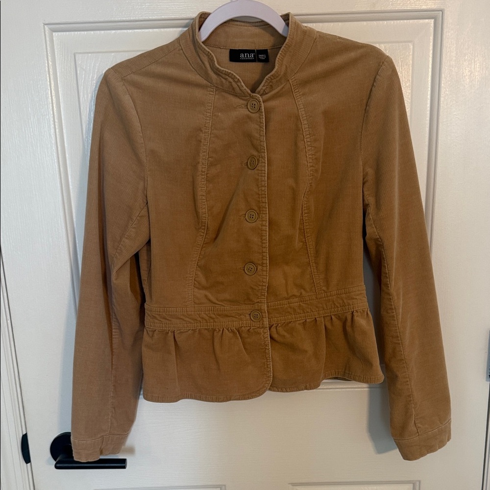 a.n.a Women's Brown Peplum Blazer Size S